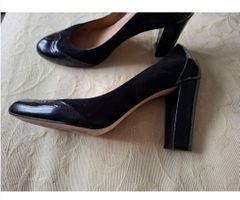 Schöne Pumps Gr.39 Echtleder Schwarz AP