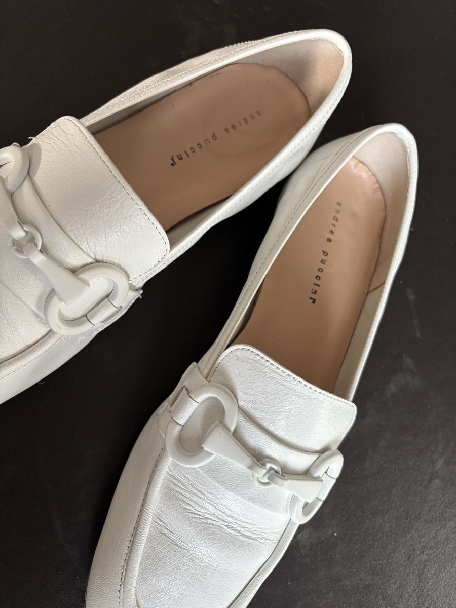 Scarpe da donna: ANDREA PUCCINI - Loafers Blanc Cuir - 39 – Nuovo (secondo la descrizione) da Chardonne venduto da teenyweeny 7
