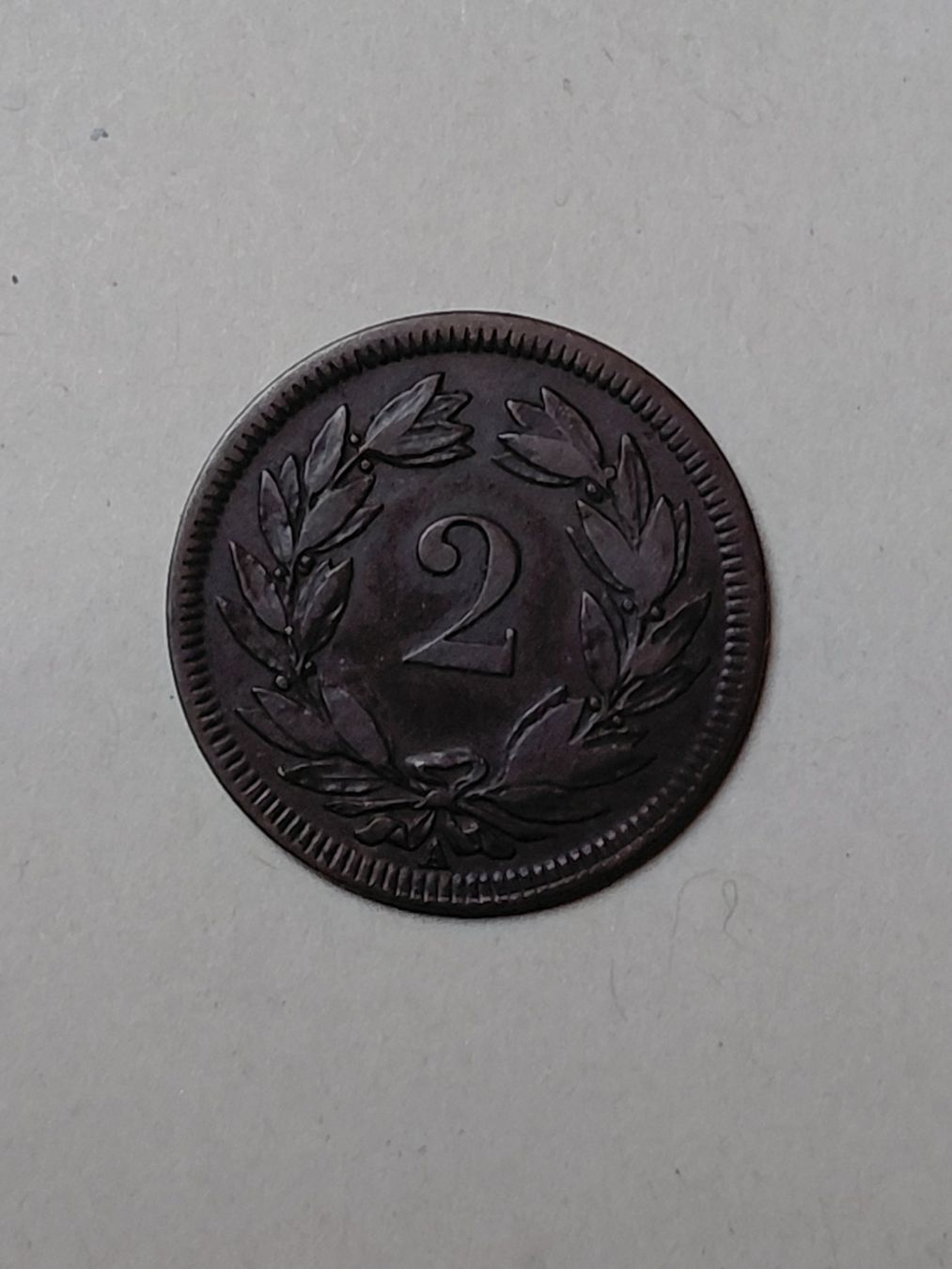 Alle Münzen: Suisse-2 centimes CHF-1851 A_RARE – Gebraucht aus Daillens von pet_y6gr 3