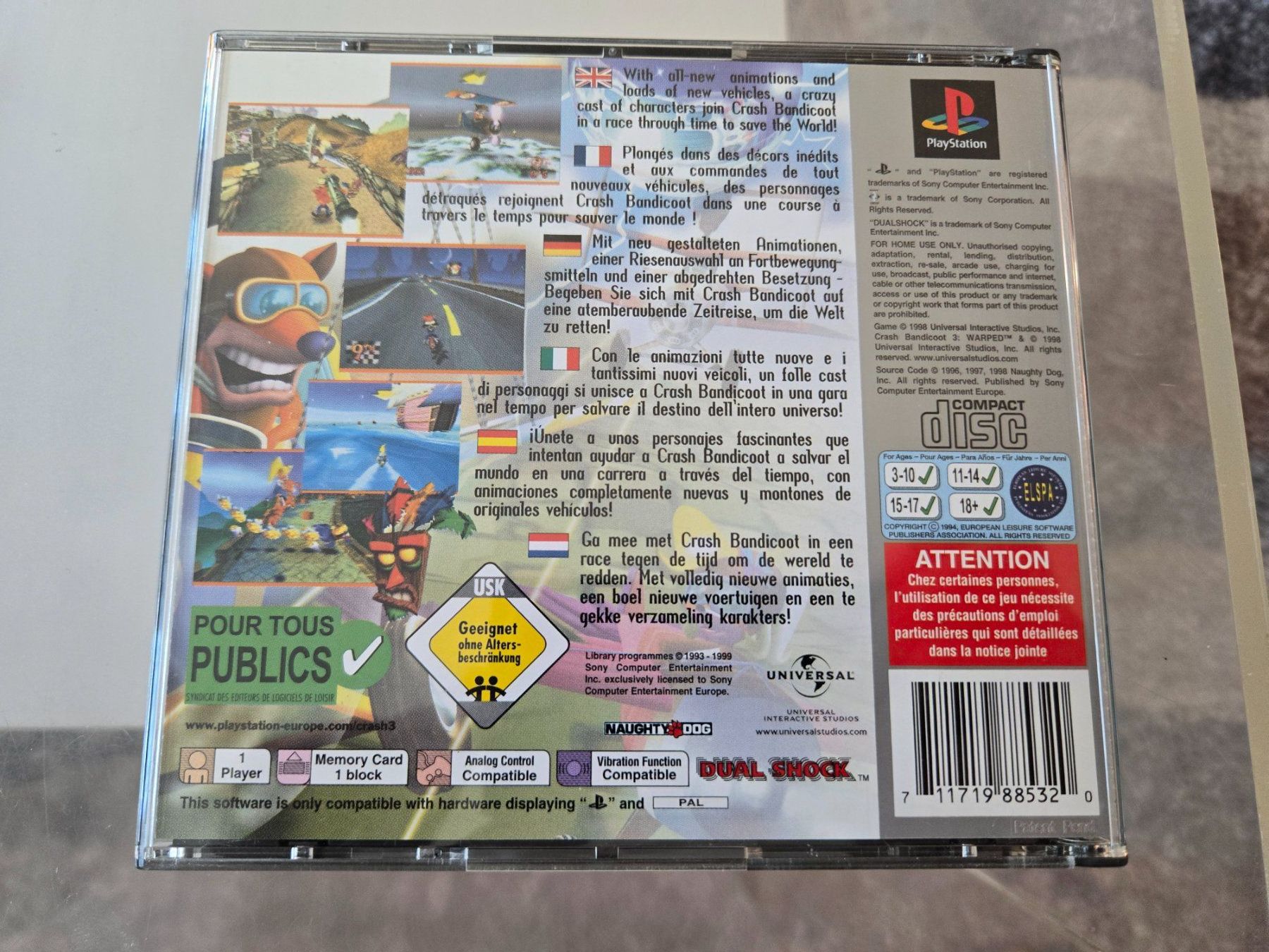 Spiele: Crash Bandicoot 3: Warped PS1 – Gebraucht aus Bussigny von Kfdlt 1