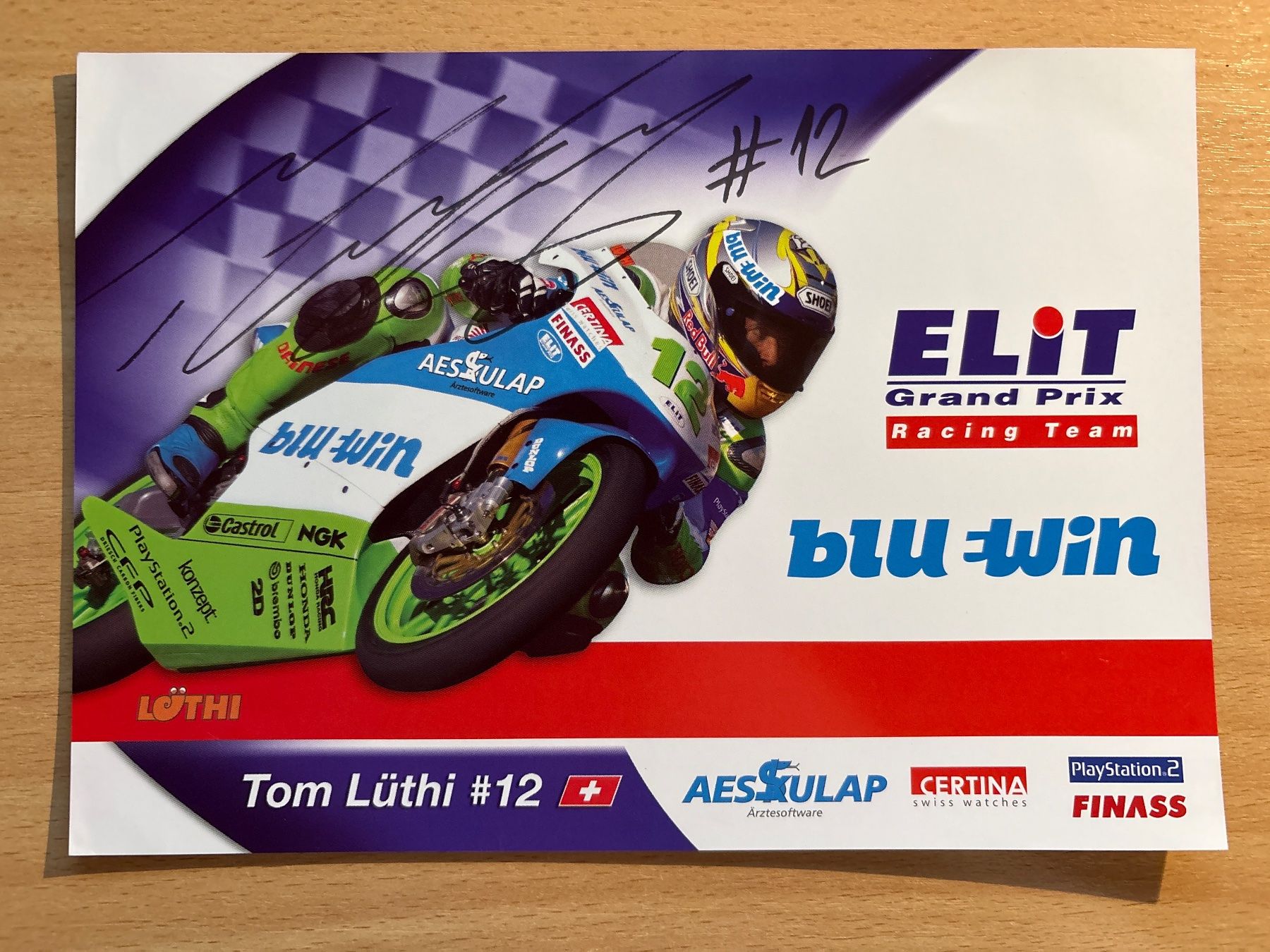Autografi: Tom Lüthi AUTOGRAMMKARTE – Usato da Ibach venduto da lisch3