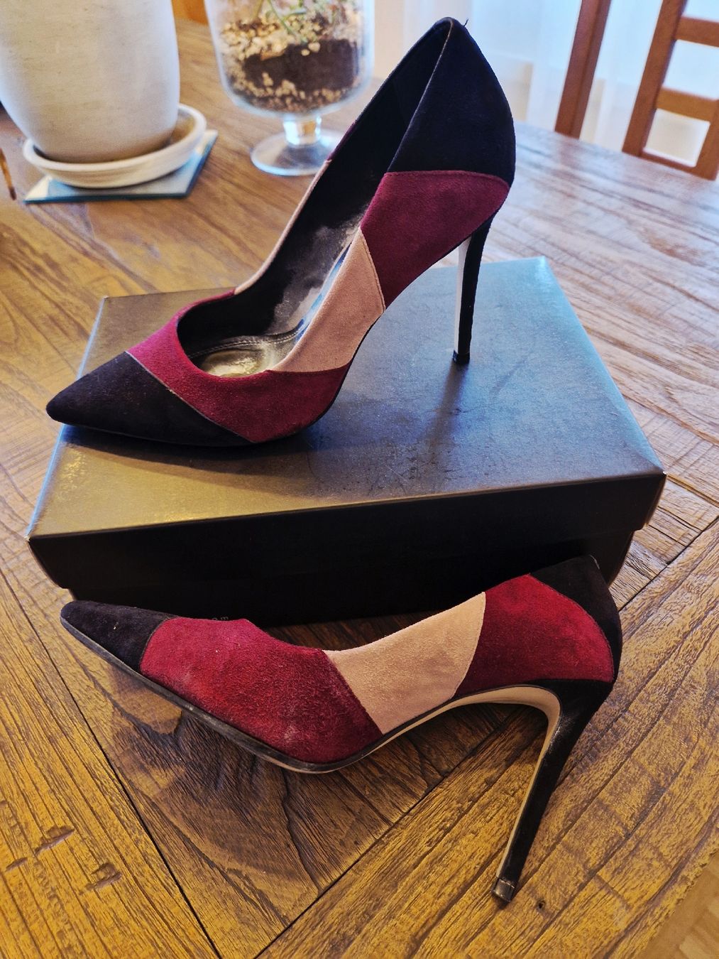 Damenschuhe: Escarpins, Dune, pointure 39, en daim, multicolore – Gebraucht aus Monts-de-Corsier von neu_7qz7