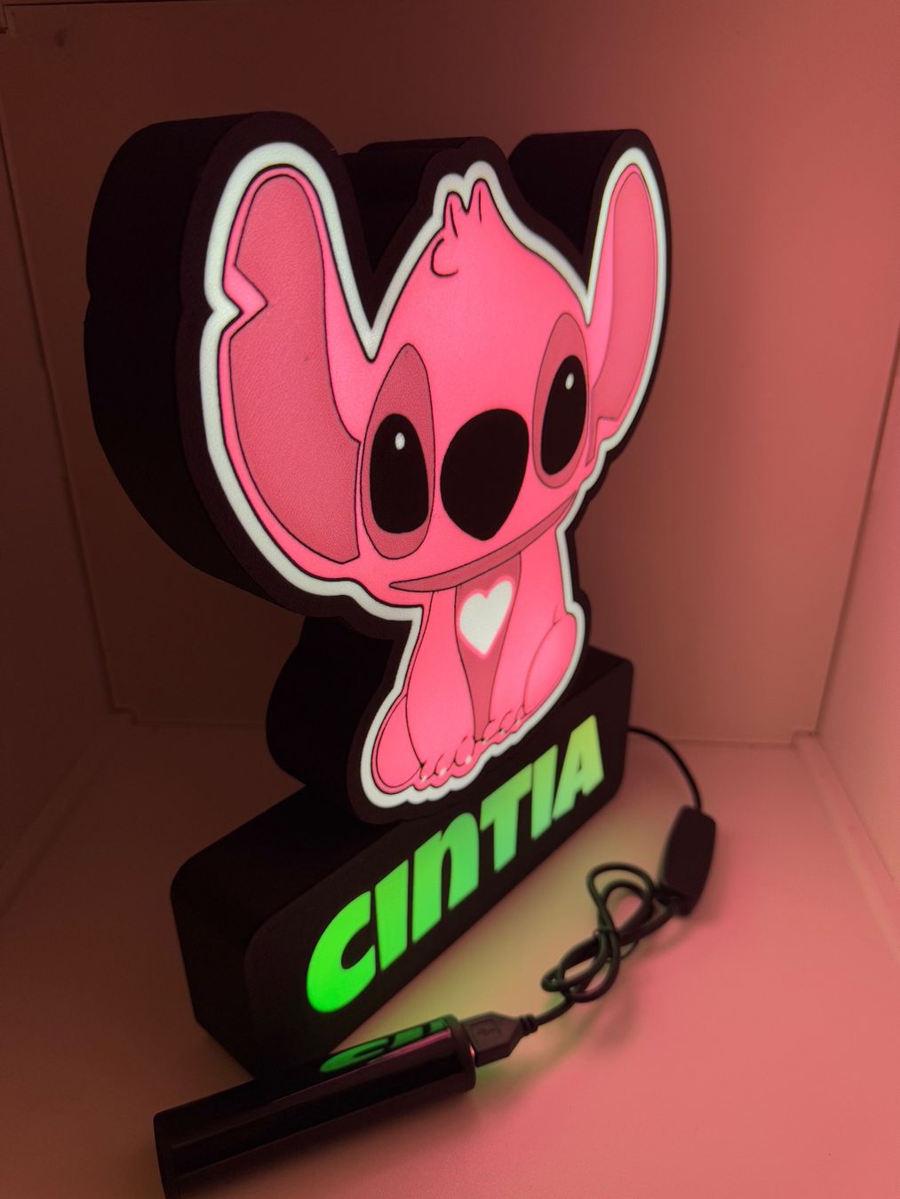 Lampade: Lightbox lampe led Angel personnalisable – Nuovo (secondo la descrizione) da Vicques venduto da PAMB3D 3