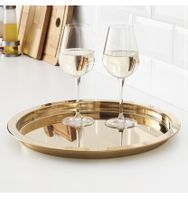 Plateau, couleur laiton - 38 cm - neuf 