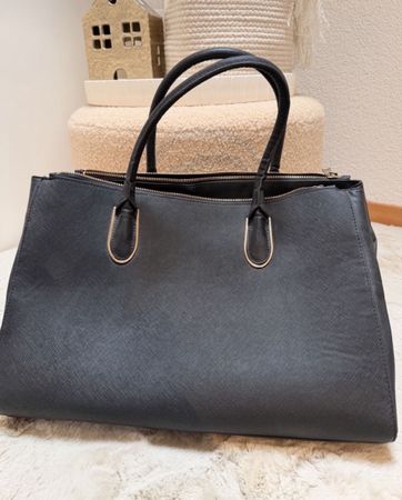 Handtasche schwarz Lederimitat guter Zustand