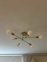 Lampe Deckenlampe Messing Space Age