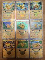 🇫🇷Lot 9 cartes Pikachu 30th