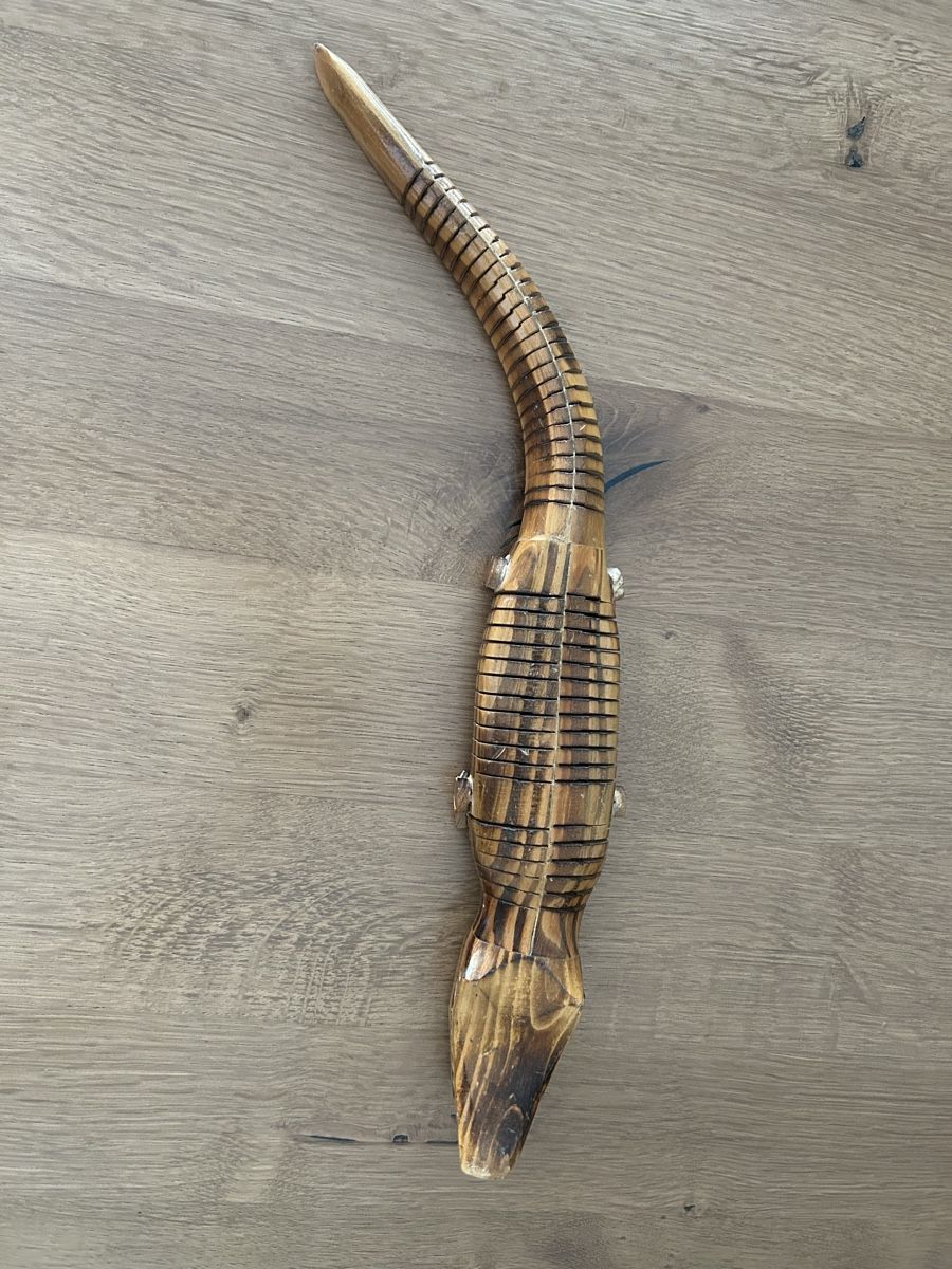 Statuette: Holz Krokodil Deko, Handarbeit – Usato da Rothenburg venduto da Sandro12345678 3