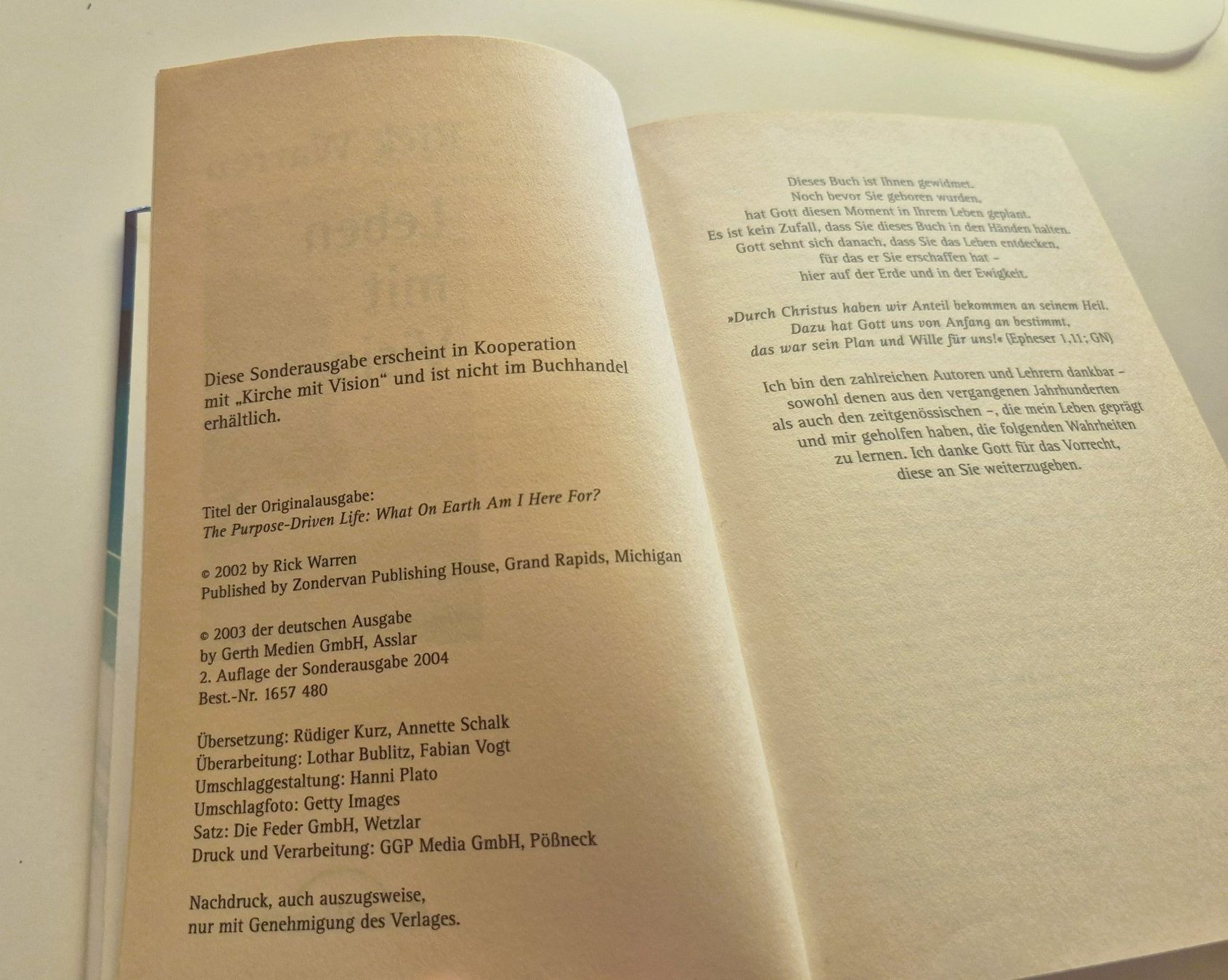 Libri: Leben mit Vision - Rick Warren – Usato da St. Gallen venduto da Amelie_73 1