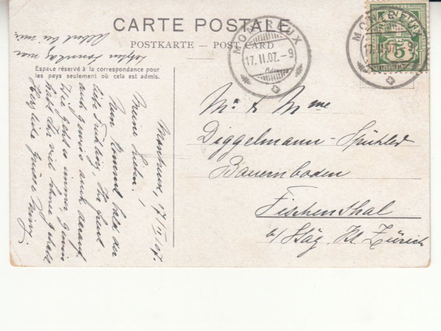 Cartoline postali: Chillon 1907 – Usato da Bürglen TG venduto da StampGraf 1