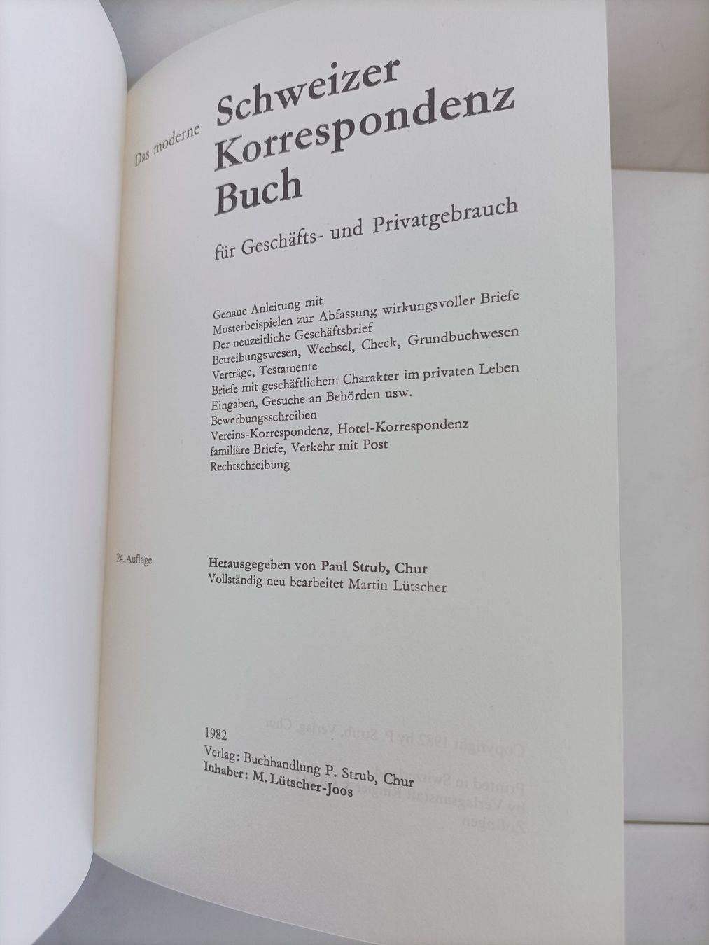 Bücher: Schweizer Korrespondenz Buch - fûr Geschäfts-und Privat-gebr – Gebraucht aus crans montana von AB3963 1