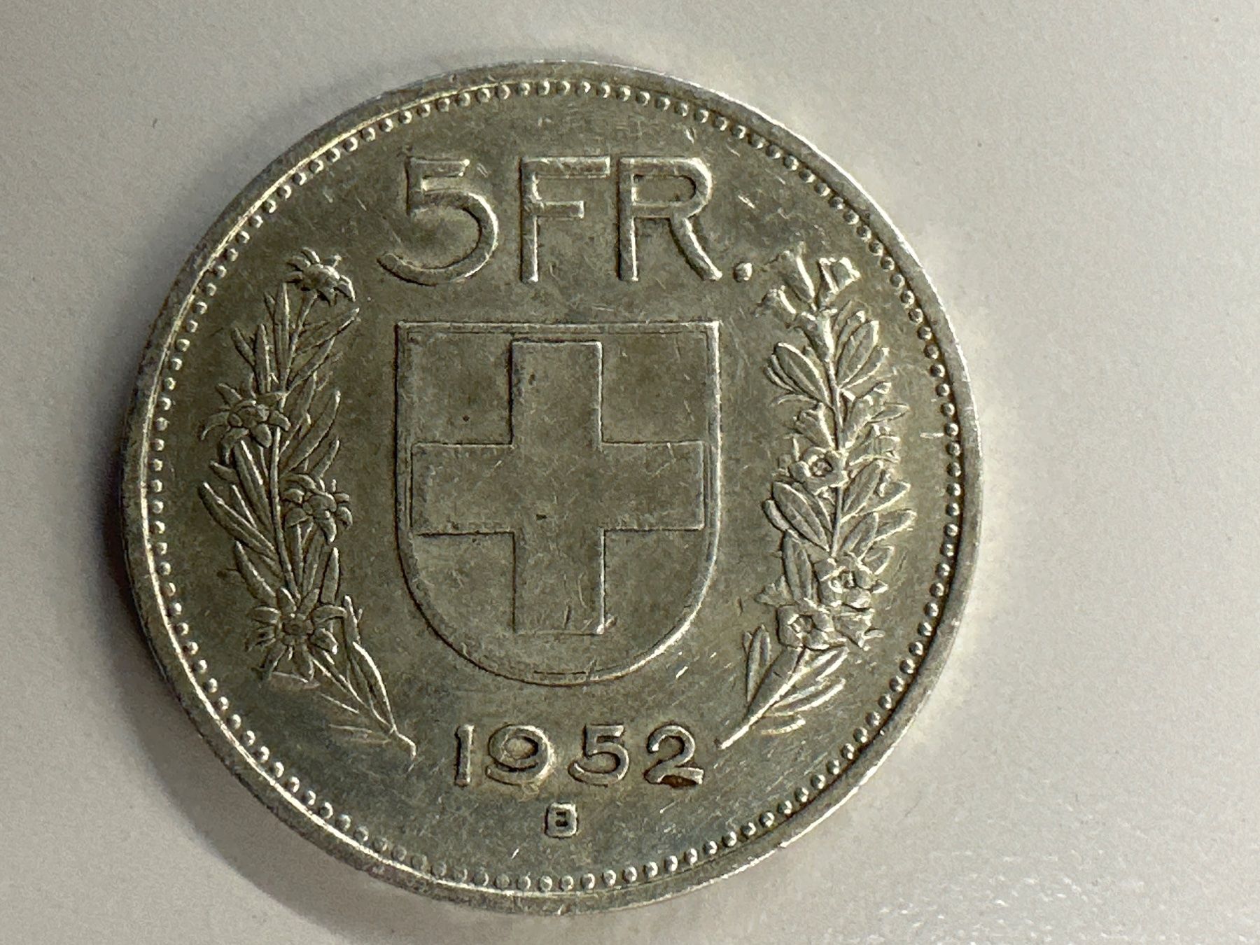 Toutes les monnaies: 5 Fr. Silber Schweiz 1952 – D'occasion à Herisau par herau