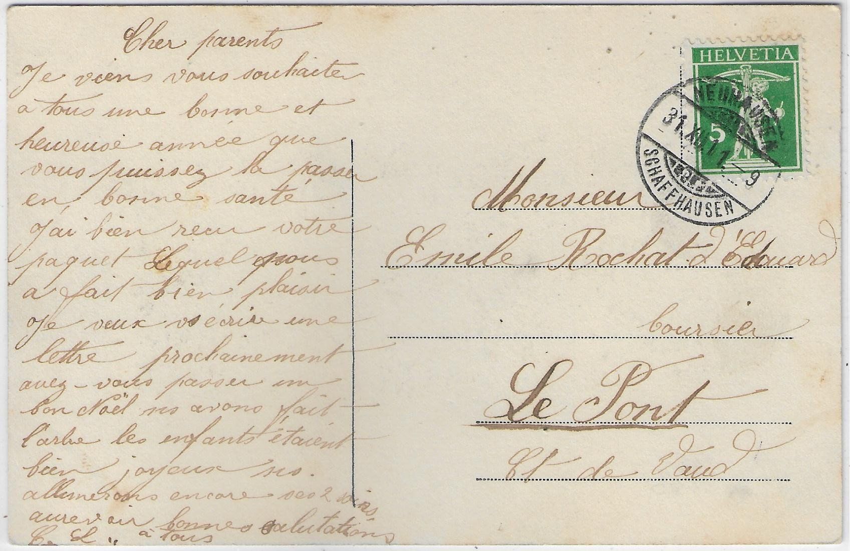 Cartoline postali: Schaffhausen - Tellbrunnen - animee – Usato da Ettingen venduto da Kartenplanet 1