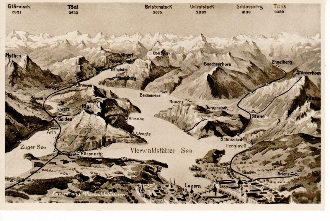 Cartoline postali: Vierwaldstättersee – Usato da Wolhusen venduto da Curver9