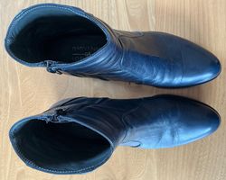 Dunkelblaue Lederstiefeletten Giovanni Lombardi, Gr. 38