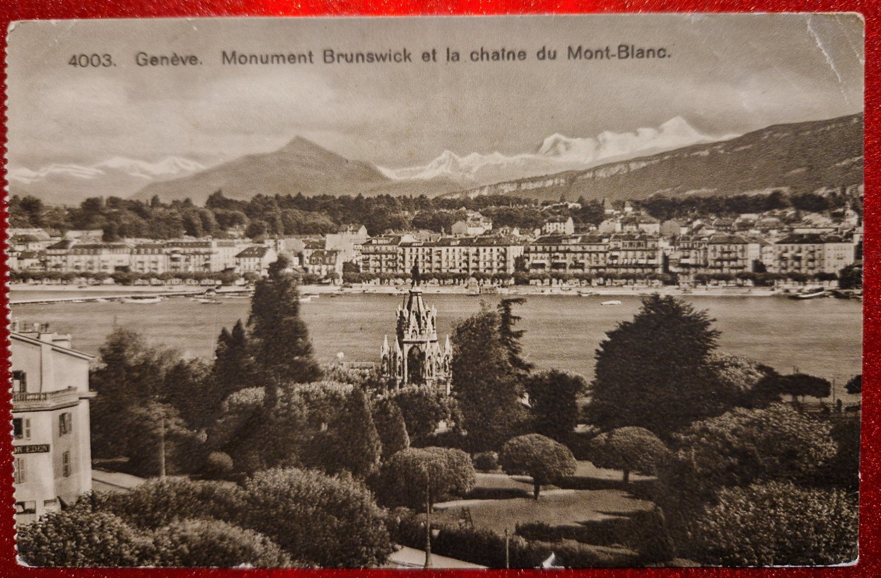 Cartoline postali: Genève. Monument Brunswick 1930 – Usato da Melchnau venduto da Fishel