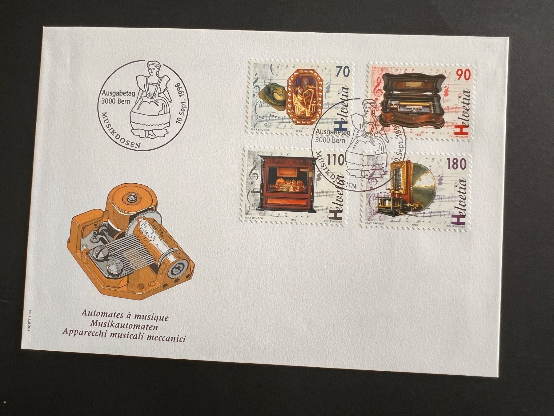 Tutti i francobolli: FDC Brief  1996  (P937) – Usato da Hinwil venduto da Sidi4