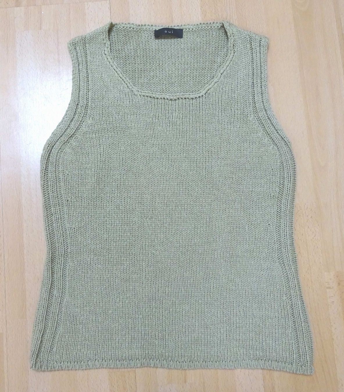 Tops: Oui - Stricktop - oliv - Grösse 38 – Gebraucht aus Zofingen von Justizia_01