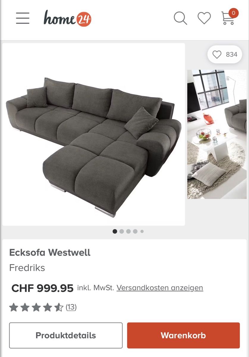 Sofas: Ecksofa Westwell – D'occasion à Pieterlen par Raffyy 2
