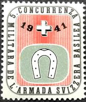 Soldatenmarke 2.WK, Basel 1941, roman, Wi AM 4