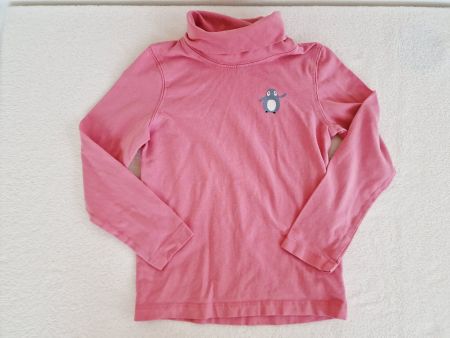 Mädchen Rollkragenpullover Lupilu Gr. 110/116 Rosa Pinguin