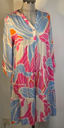 XS/S 34/36 MILANO Italy Blusenkleid Strandkleid Tunikakleid