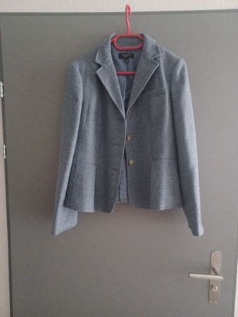 Blazer Talbots bleu gris laine mélangée état impeccable