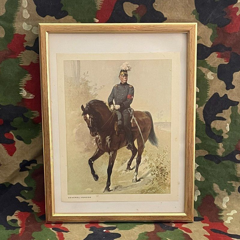 Poster & Bilder: Altes Bild General Hans Herzog auf Pferd – Gebraucht aus Uerkheim von fabulafero