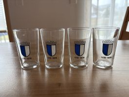 4 Weisswein gläser / 800 Jahre Stadt Luzern