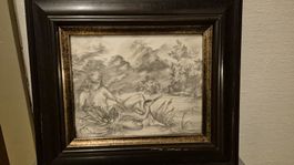 Original Zeichnung von Dietrich Schuchardt Akt Surrealismus