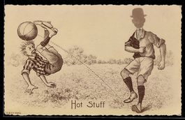 Zwei Fussballspieler auf einem Feld, Fot