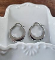 Creolen Ohrringe silberfarben glänzend ❣️Neu❣️