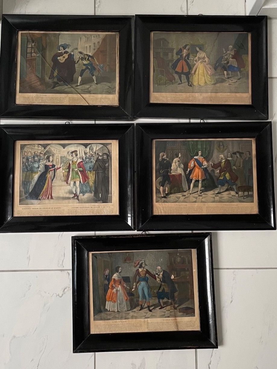 Grafica & Litografie: Antike Bilder Set 5 Bilder ca. um1900 – Usato da Udligenswil venduto da kanuri-b