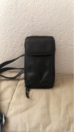 Mini sac noir en cuir