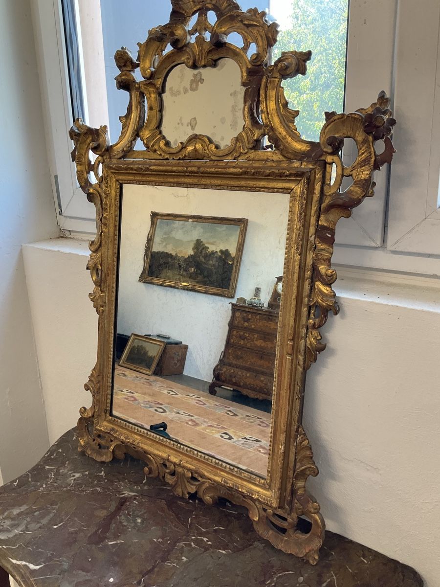 Spiegel: Antique miroirs bois sculpter doré 18emes siècles Baroque  – Gebraucht aus Estavayer-le-Lac von Bon-coin1 5