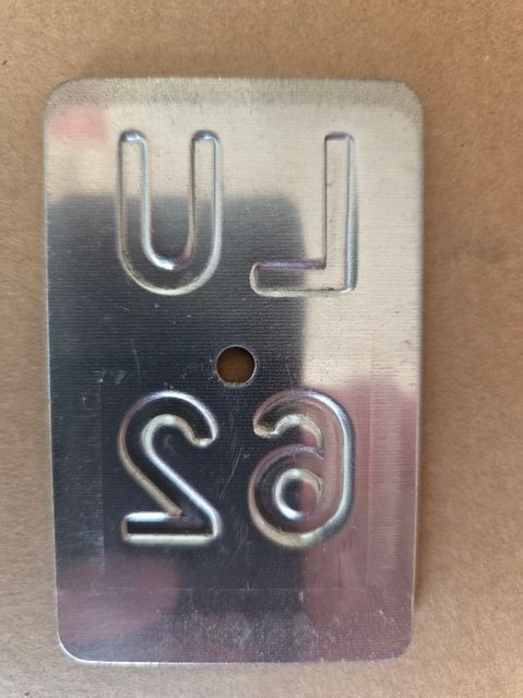 Sachs Schilder: Velonummer LU 62 plaque Velo – Gebraucht aus Schenkon von Uhu007 1