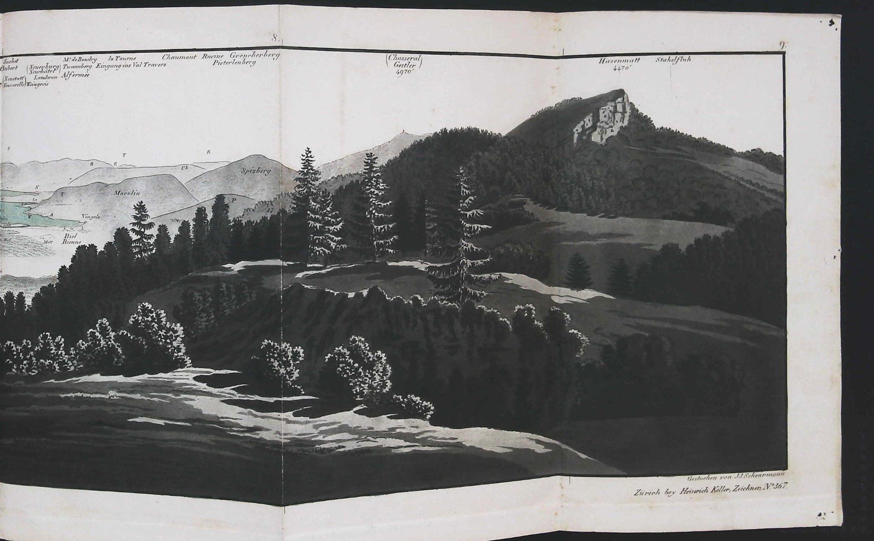 Cartes géographiques & atlas: Weissenstein Panorama von Keller 1817 – D'occasion à Rafz par Helvet32 5