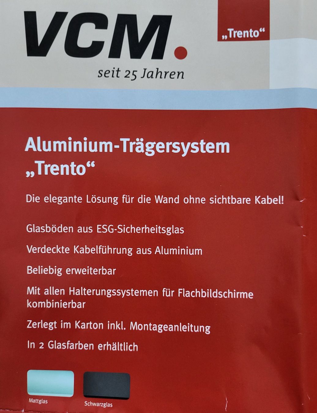 Supporti a parete: VCM Multimedia Trägersystem 'Trento' – Usato da Kloten venduto da Glaesi 3