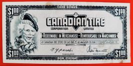 **CANADIAN TIRE BON D'ACHAT $1 CASH BONUS NOTE**