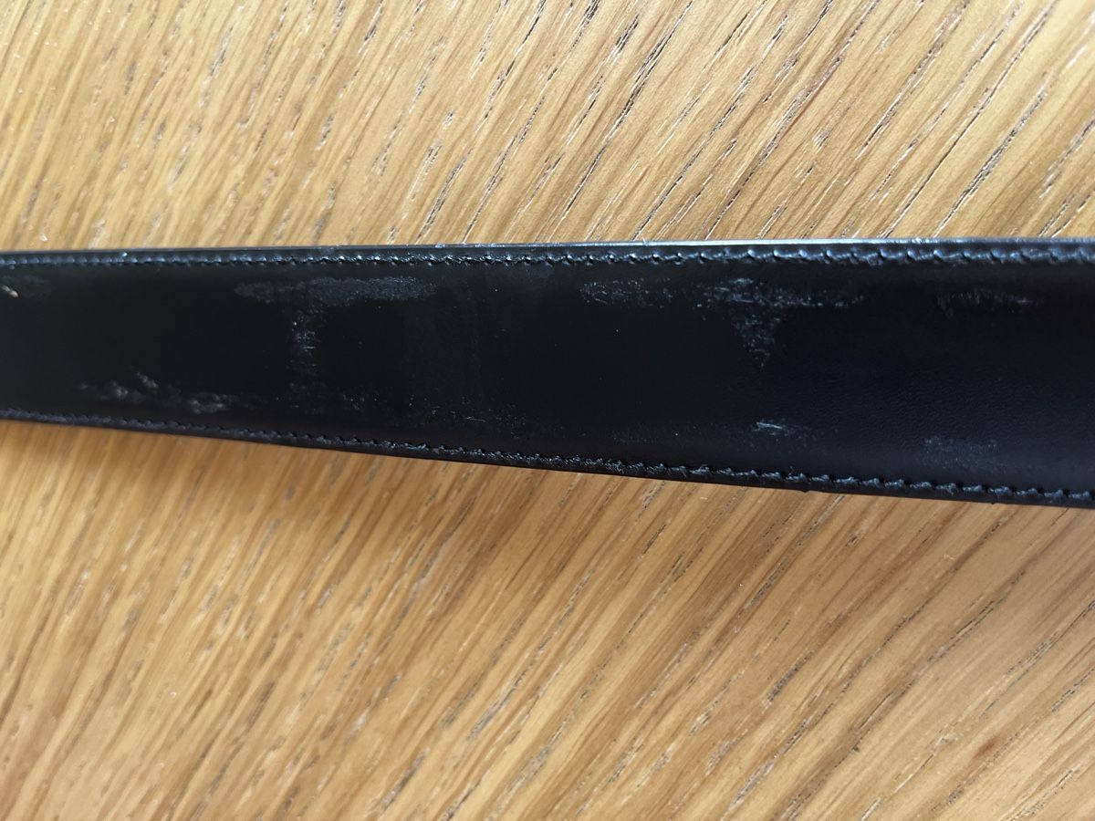 Versace Cinture: Black Leather Versace Belt – Usato da St. Gallen venduto da Asever___ 5