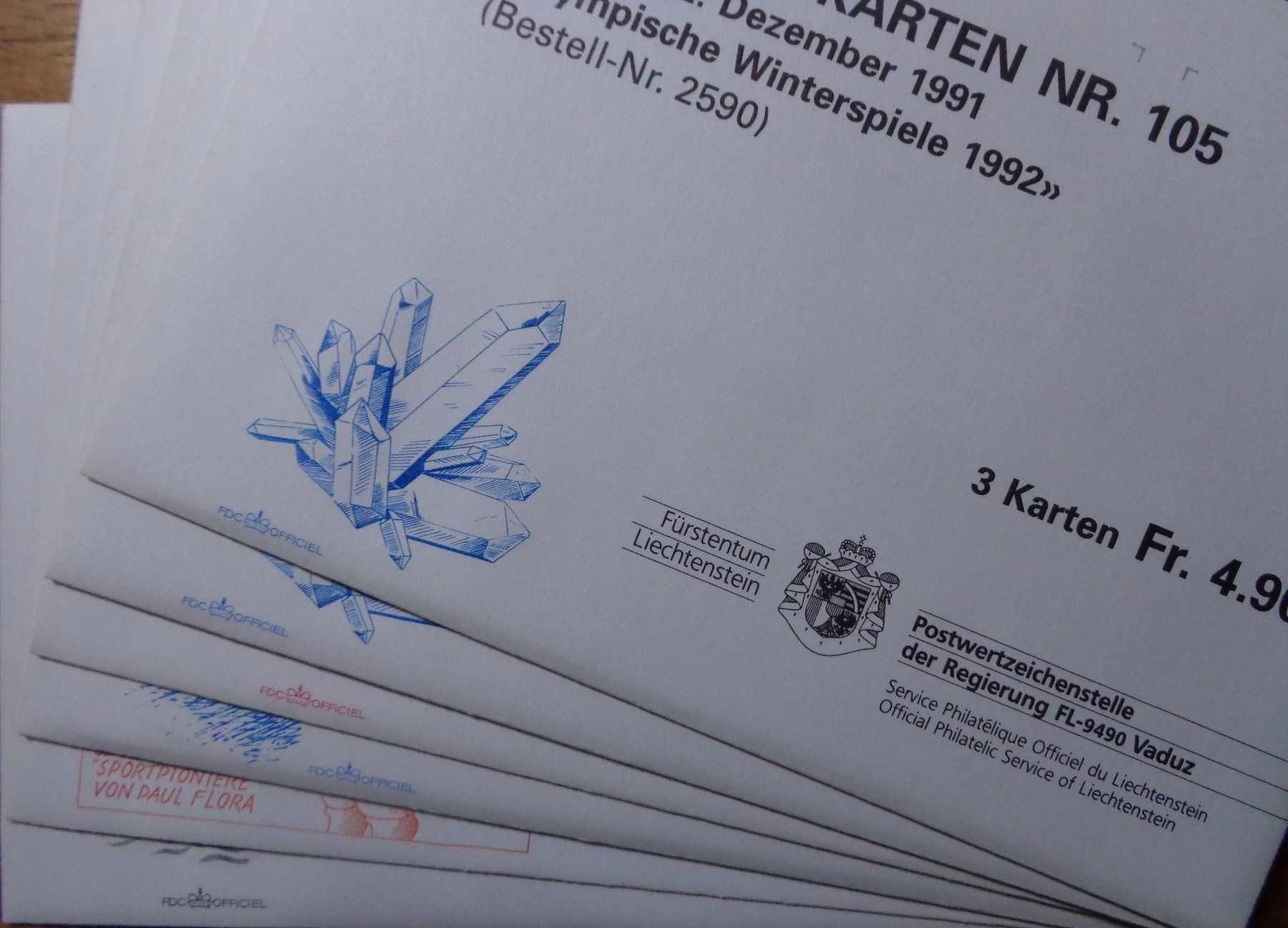 Tutti i francobolli: FL Maximumkarten 1991 komplett – Usato da Bürglen TG venduto da StampGraf