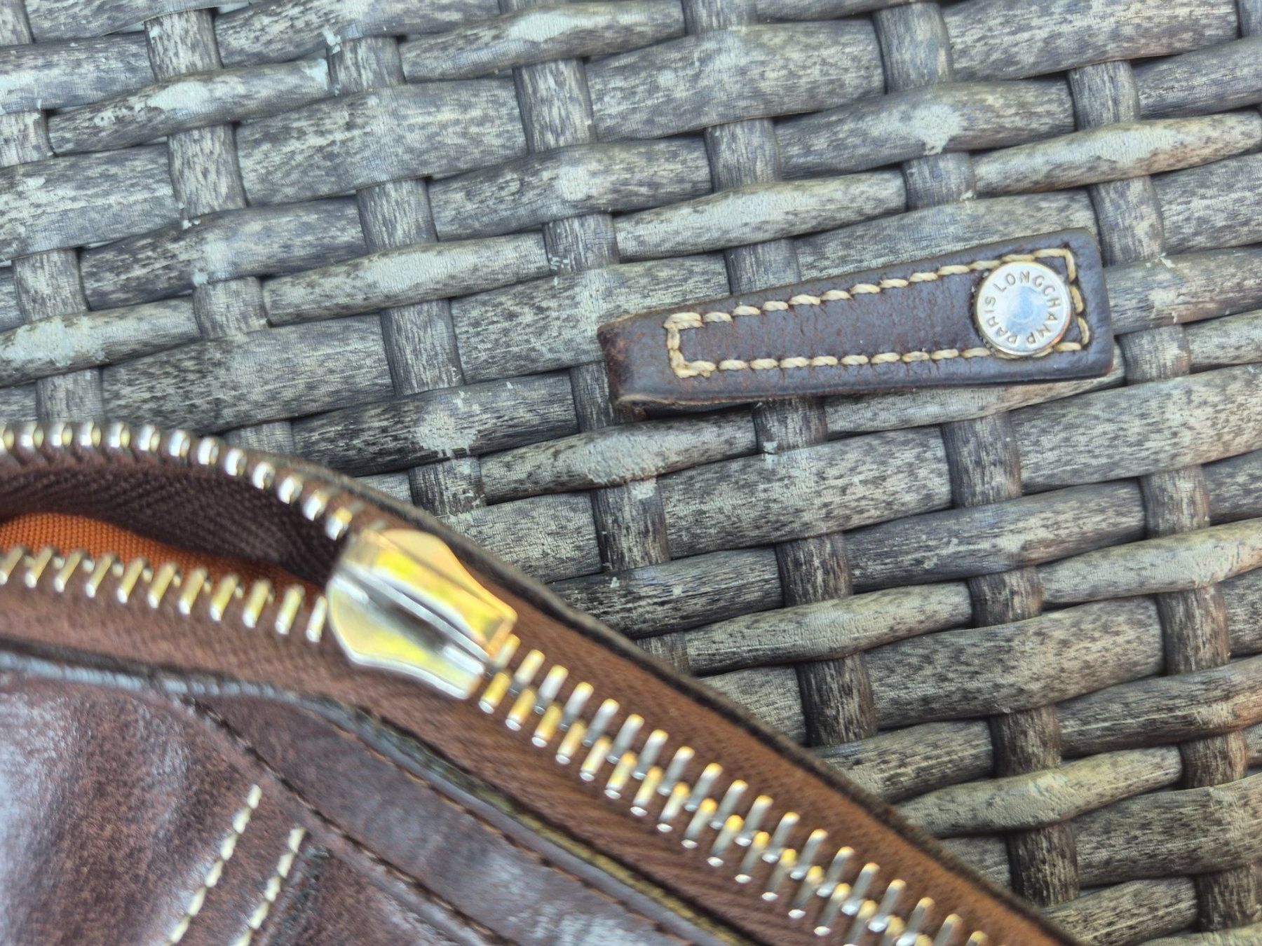 Longchamp Borse: Besace homme Longchamp cuir marron – Difettoso da le landeron venduto da canette 7