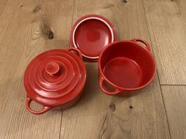 Mini Cocottes rot 2er Set Soufflé Formen