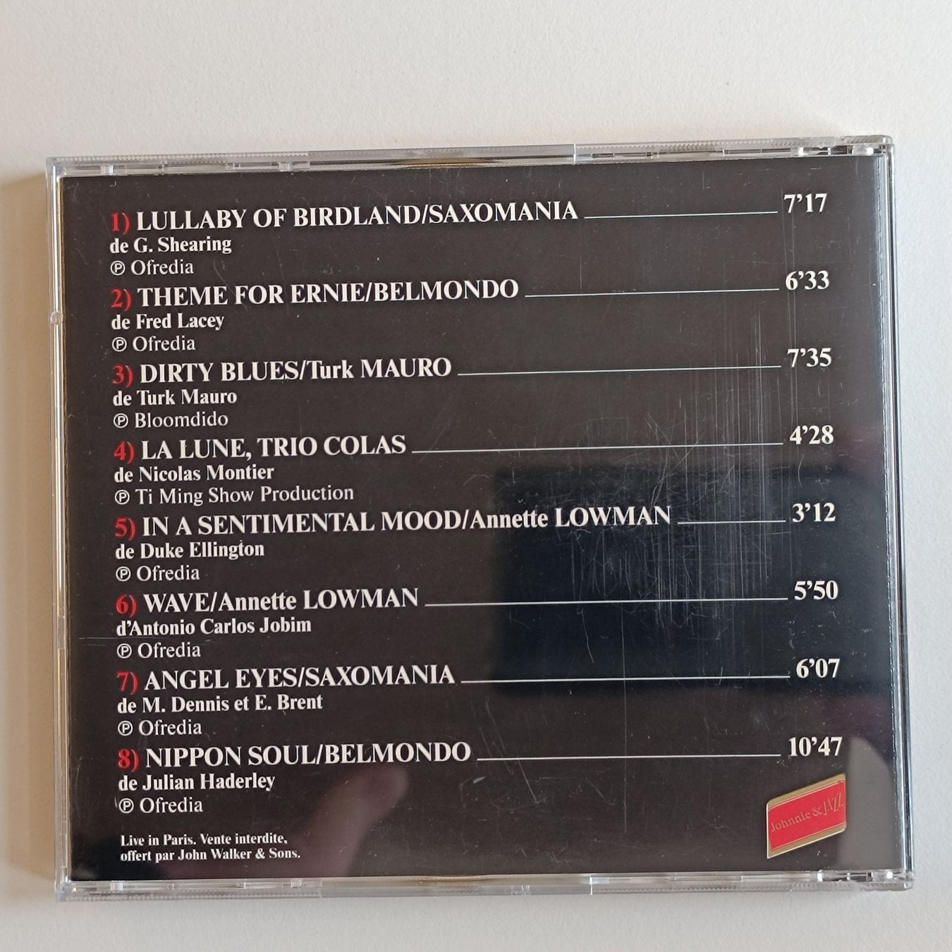 CD: Johnnie & Jazz "Live in Paris" CD  F14 – Usato da Sessa venduto da fraenklishop 1