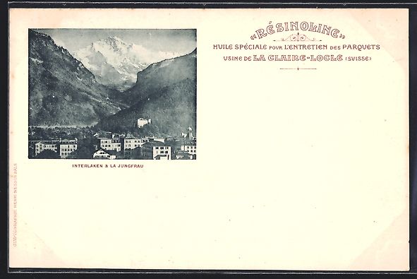 Cartoline postali: AK Interlaken, Stadtansicht mit Jungfrau – Usato da Berlin venduto da bartko-reher