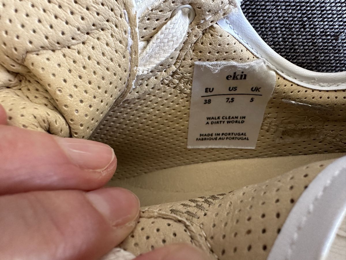 Scarpe da uomo: Leder-Sneaker von "ekn", weiss, 38, neu – Nuovo (secondo la descrizione) da Baden venduto da leoline 5