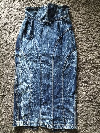 Acid Wash Jeansrock, 80er Jahre