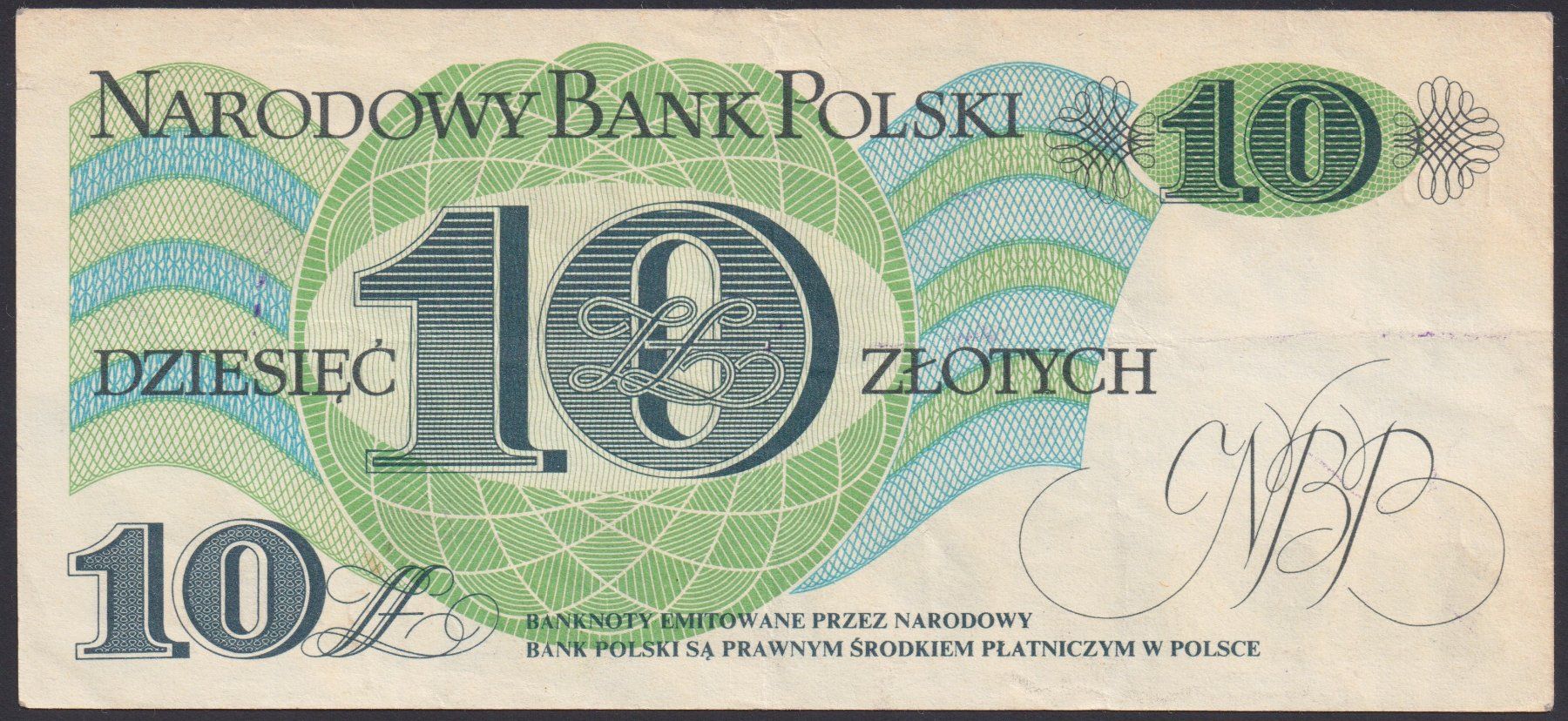 Banconote: Polen 10 Zlotych 1982 – Usato da Brugg AG venduto da banknoten_muesli 1