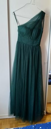 Langes grünes Abendkleid Grösse S elegant