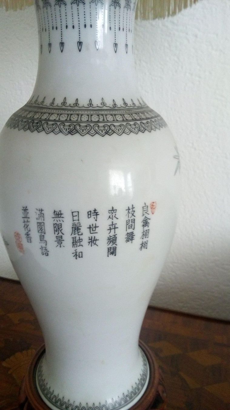 Lampade: vase chinois ancien transformé en lampe – Usato da La Chaux-de-Fonds venduto da taniao